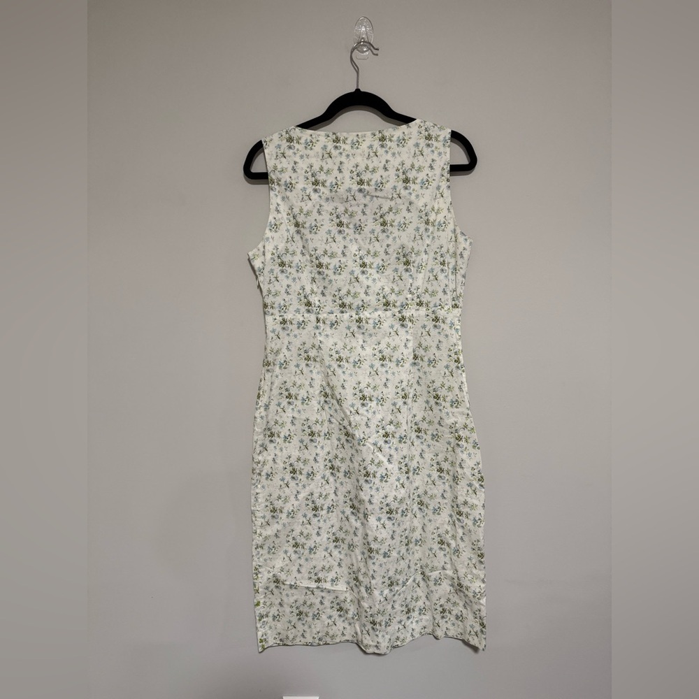 Laura Ashley Dainty Floral Sleeveless Surplice Top Dress Size 6 Cottagecore - Picture 2 of 7